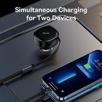 Thumbnail for Baseus iPhone iPad 30W Car Charger with Retractable USB Type-C + Lightning Cable