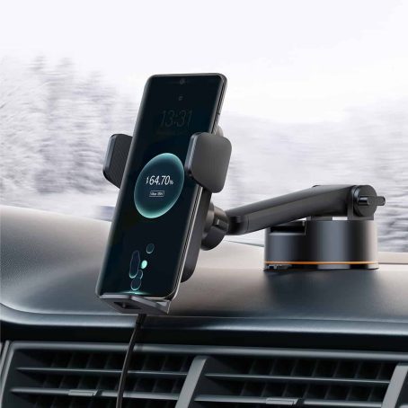 Baseus Wisdom Induction Charger Car Phone Holder On The Dashboard  - Black