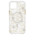 Case-Mate Floral Gems MagSafe Case For iPhone 15 Plus - Gold