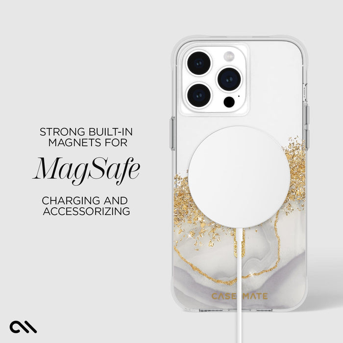 Case-Mate Karat MagSafe Case For iPhone 15 Pro Max - Marble