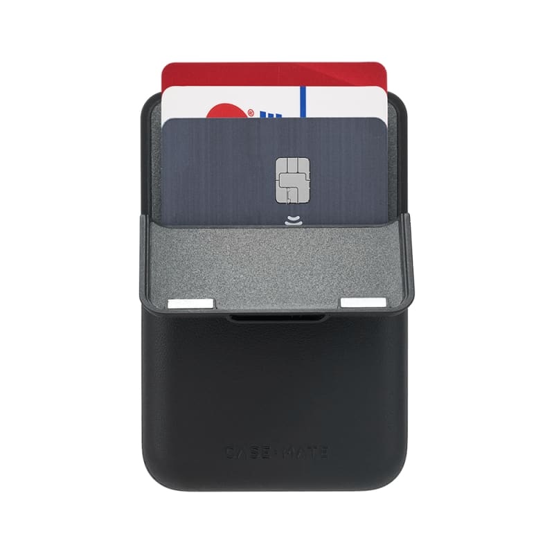 Case-Mate Magnetic Leather Flip Wallet Case - Black
