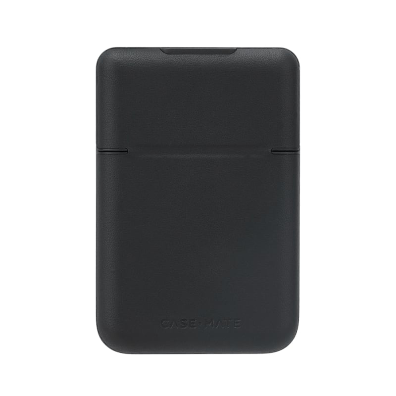 Case-Mate Magnetic Leather Flip Wallet Case - Black