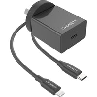 Thumbnail for Genuine Cygnett PowerPlus PD18W Fast Charge Wall Adapter+Lightning to USB C Cord