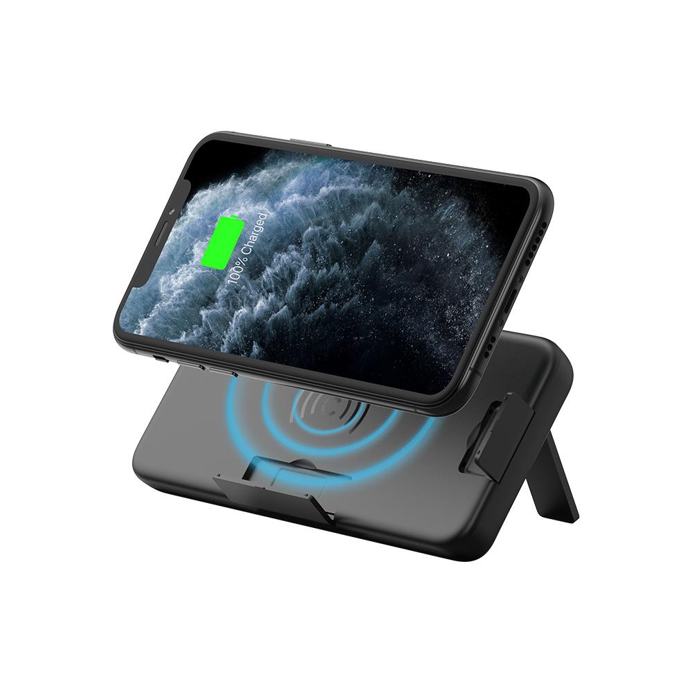 Cygnett Chargeup Companion 10,000 mAh Wireless Power Bank and Stand - Black
