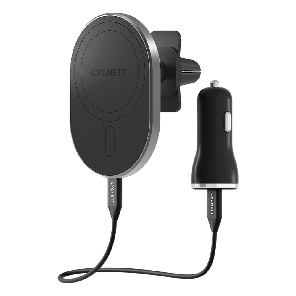 Cygnett MagHold Magnetic Car Wireless Charger Vent Mount - Black