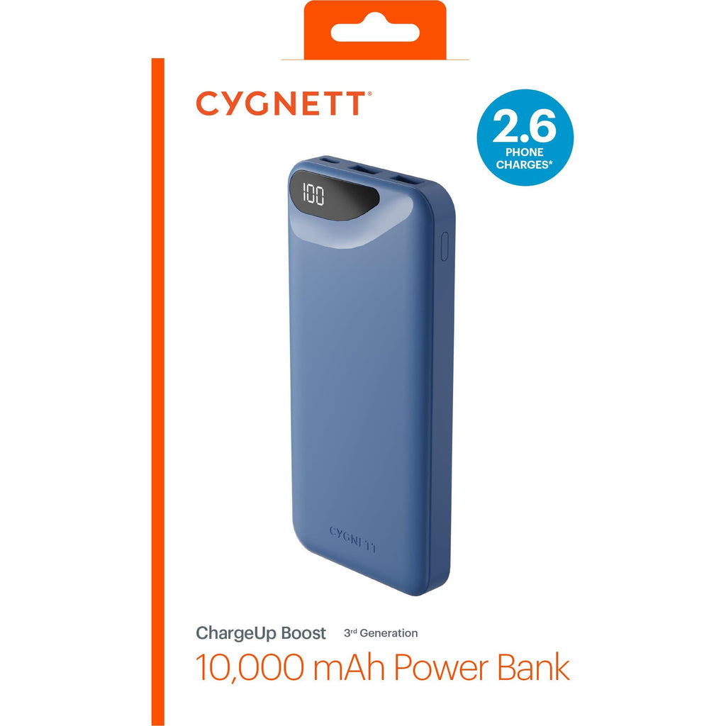 Cygnett ChargeUp Boost Gen3 10,000 mAh Power Bank - Blue
