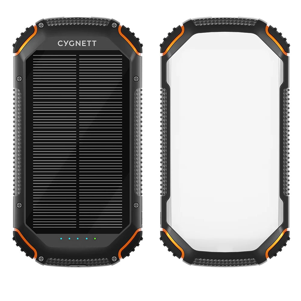 Cygnett ChargeUp OutBack 20K mAh Outdoor SOLAR Power Bank with Flashlight + IP54 Dust + Waterproof  - Black
