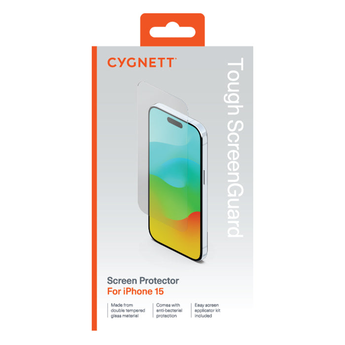Cygnett Screen Protector Gaurd For iPhone 15 - Clear