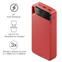 Thumbnail for Cygnett ChargeUp Boost 4th Gen 20K mAh Power Bank - Red