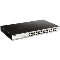 D-Link 28-Port Gigabit Smart Managed PoE Switch with 28 RJ45 - Black