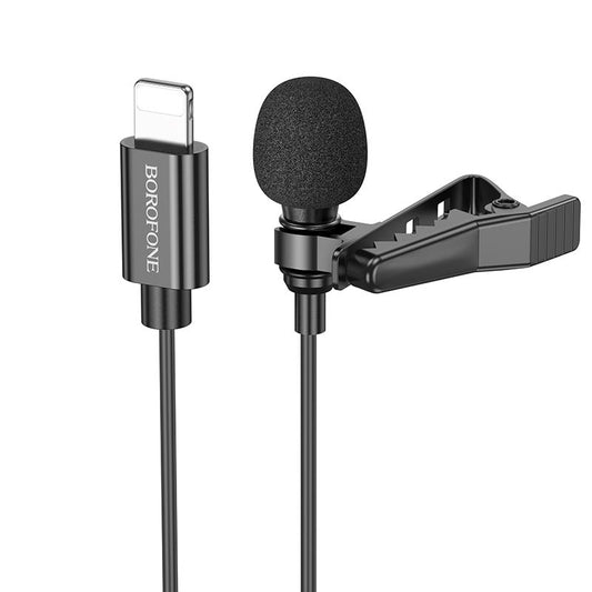 BOROFONE BFK11 Elegant lavalier microphone for iPhone iPad - Black