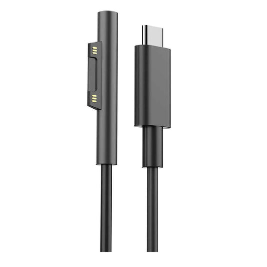 PISEN Generic USB-C To Microsoft Surface Laptop Cable (1.5M) Surface Pro, Surface Go, Surface Book, Magnetic Connection, Support USB-PD - Black