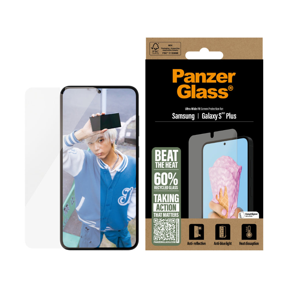 PanzerGlass All-in-One Screen Protector for Samsung Galaxy S25+ (S25 Plus)- Clear