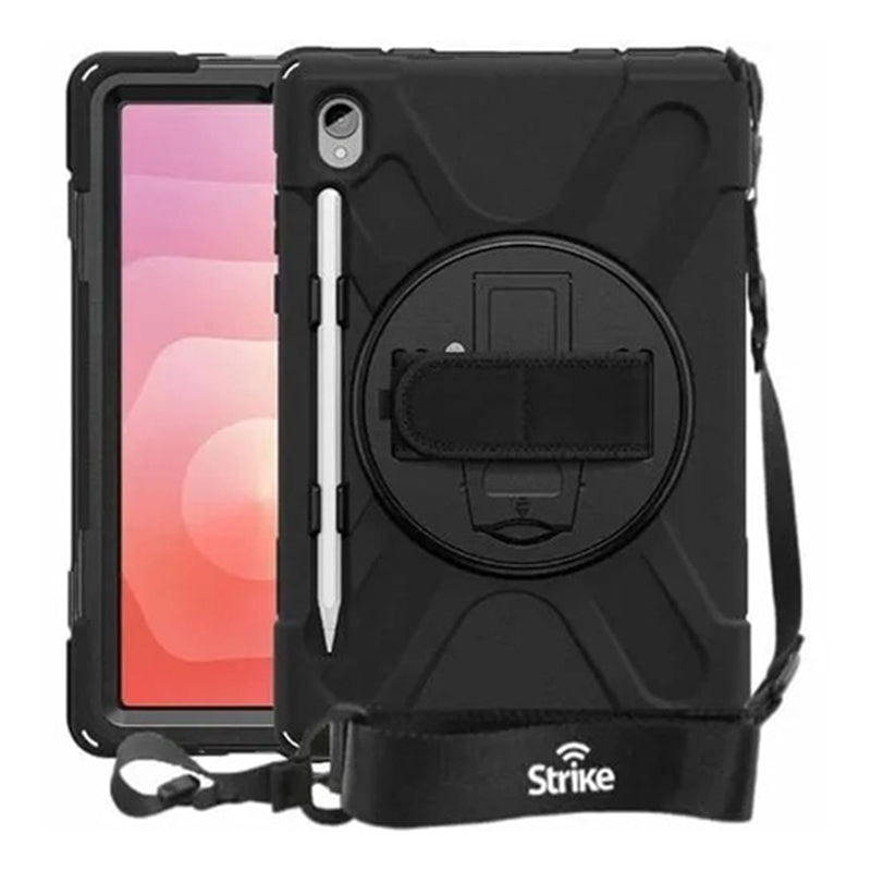 Samsung (Strike) Rugged Case with Hand Strap & Lanyard for Tab S11 - Black