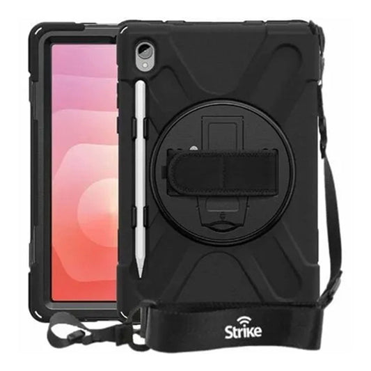 Samsung (Strike) Rugged Case with Hand Strap & Lanyard for Tab S11 - Black