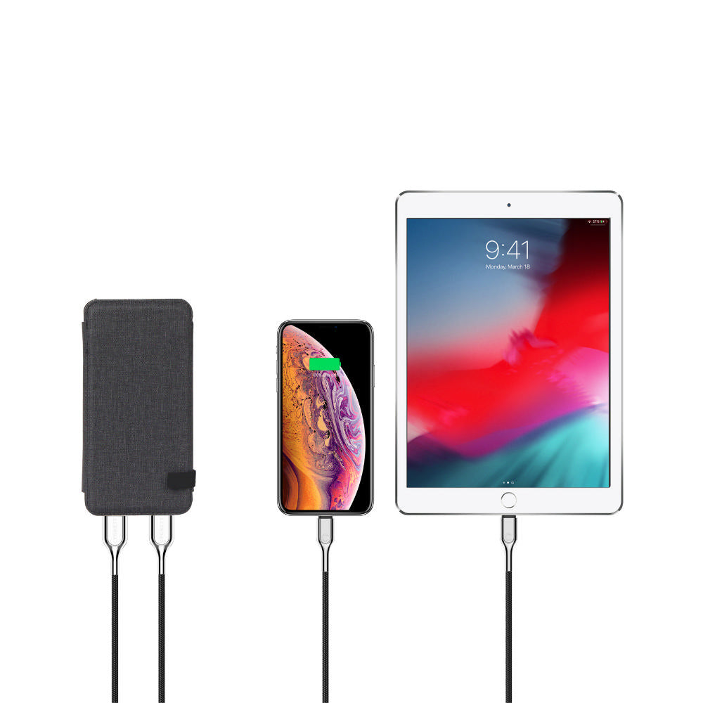 Cygnett Chargeup Explorer 8000mah Power Bank & Detachable Solar Panels - Black
