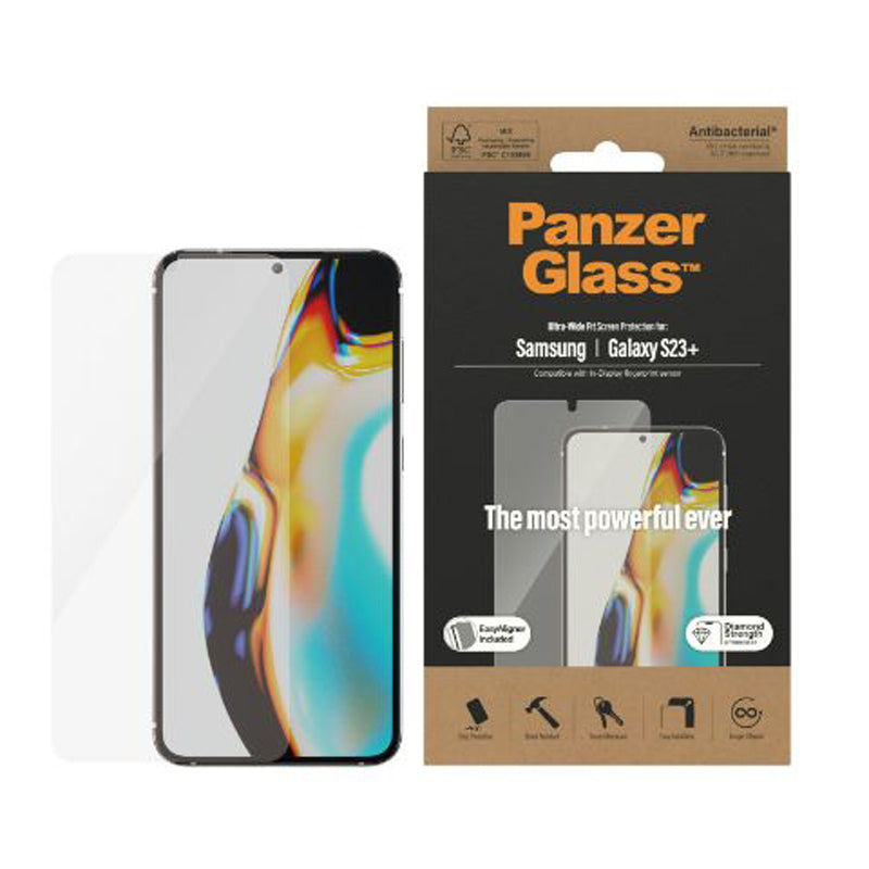 PanzerGlass UltraWide Fit with Aligner Screen Protector for Samsung GS23+ (S23PLUS)