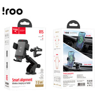 Thumbnail for iRoo R15: 15W Smart Alignment Fast Wireless Charging Windscreen/Dashboard Holder