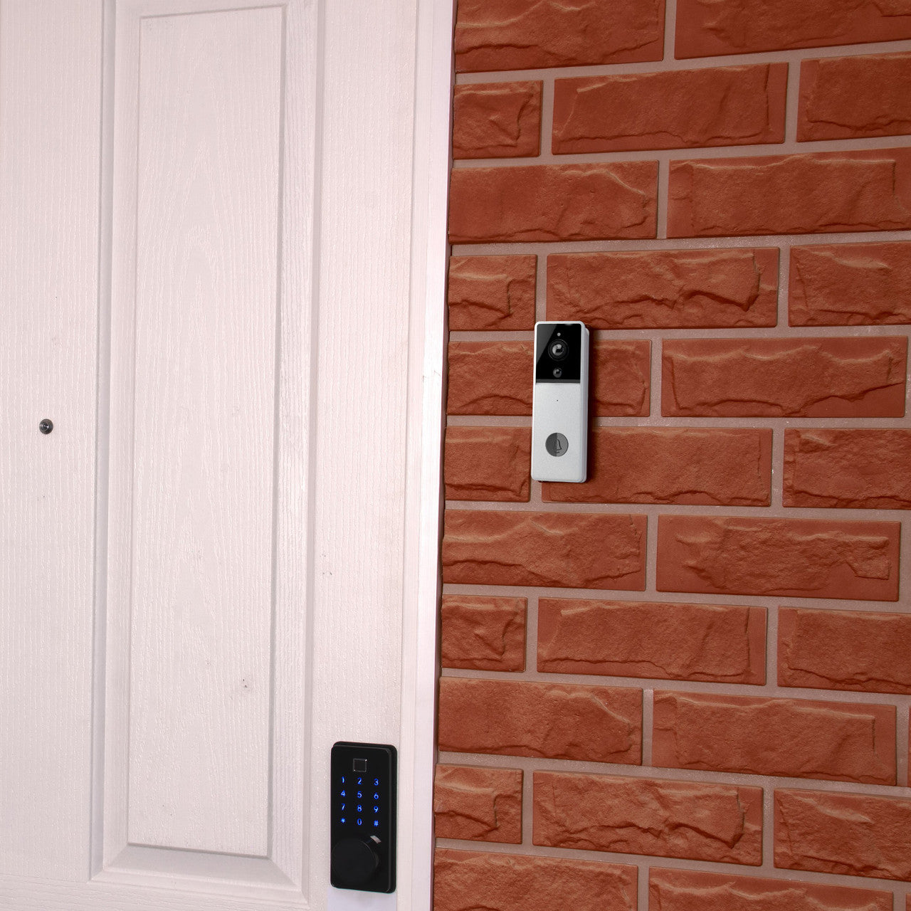 Laser Smart Full HD Video Doorbell- Chime White
