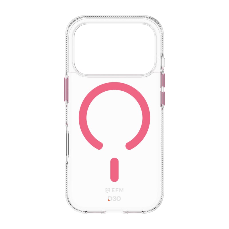 EFM Ibiza Glow In The Dark Case with D3O Zero for iPhone 17 Pro - Pink