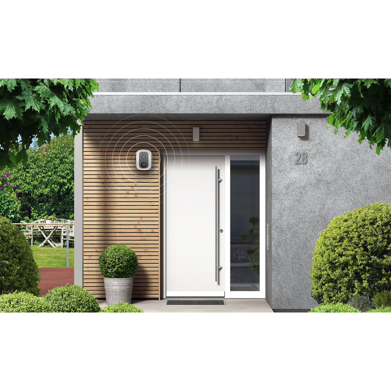 Laser Full HD Wireless Security Camera - IP65, 1080P, Two-Way Audio