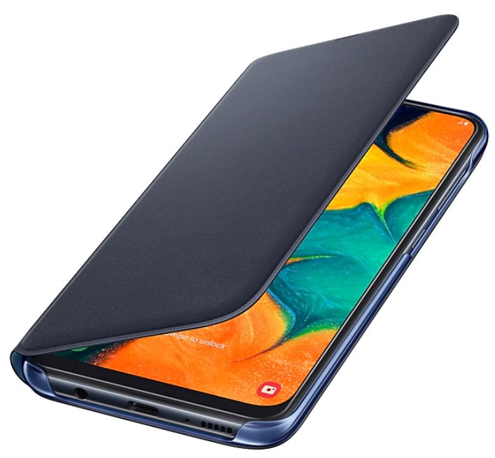Samsung Galaxy A30 Wallet Cover - Black
