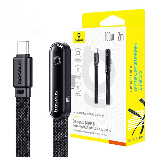 Baseus MVP 3 Fast Charging Cable USB-C to USB-C 100W 2M for 15 / 16 / 17 Series