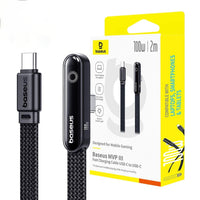 Thumbnail for Baseus MVP 3 Fast Charging Cable USB-C to USB-C 100W 2M for 15 / 16 / 17 Series - Black