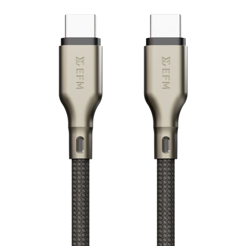 EFM USB-C to USB-C 140W Pro Power and Data Cable with Aramid Fibre Reinforcement 2M - Black