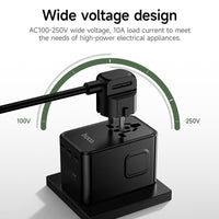 Thumbnail for Hoco Travel Adapter 100W GaN with Fast Charging 4 Port Type-C and USB-A  - Black
