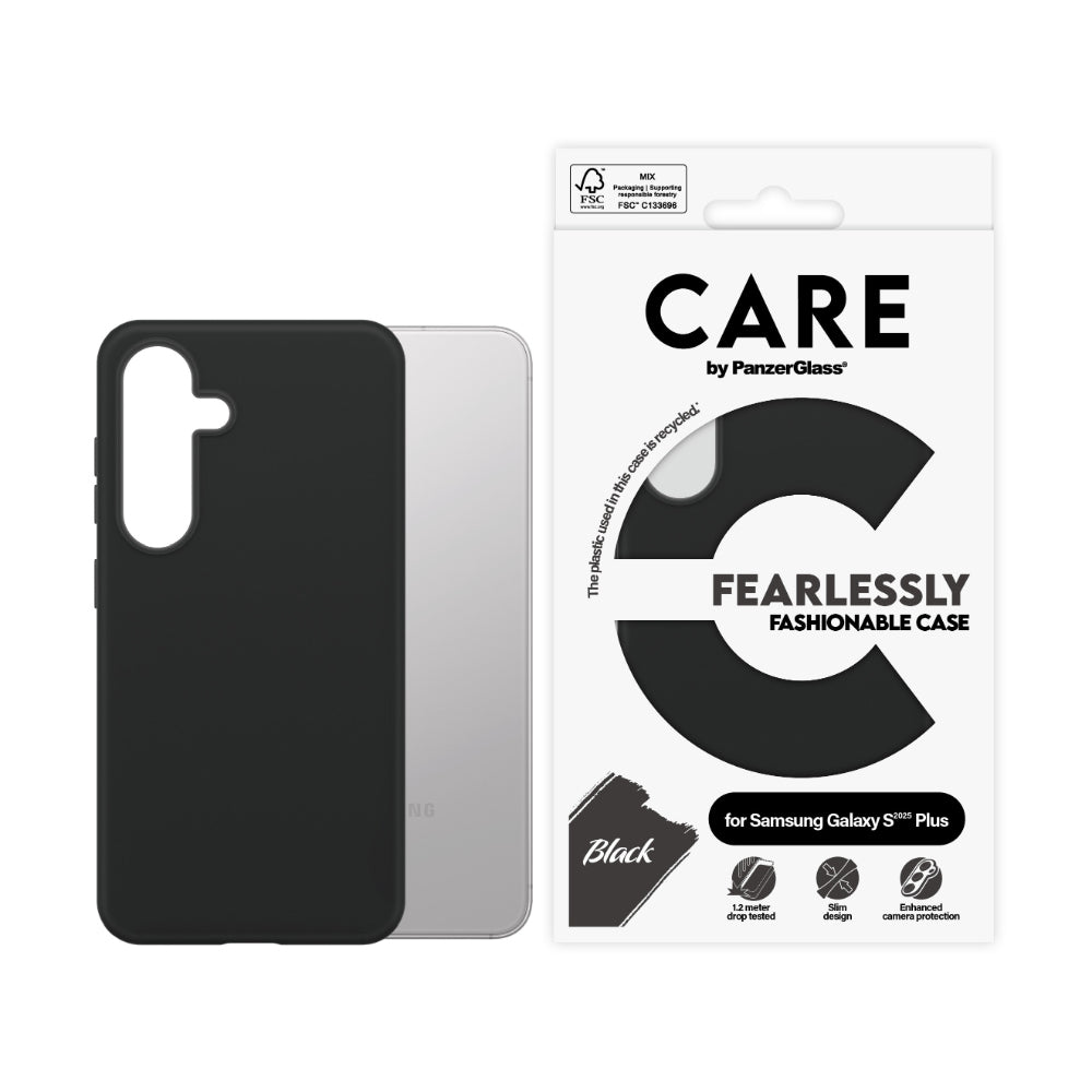 PanzerGlass CARE Fashionable Case for Samsung Galaxy S25 Plus- Black