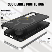 Thumbnail for Blacktech Magsafe Case with Stream Line for Samsung Galaxy S26 Ultra - Black