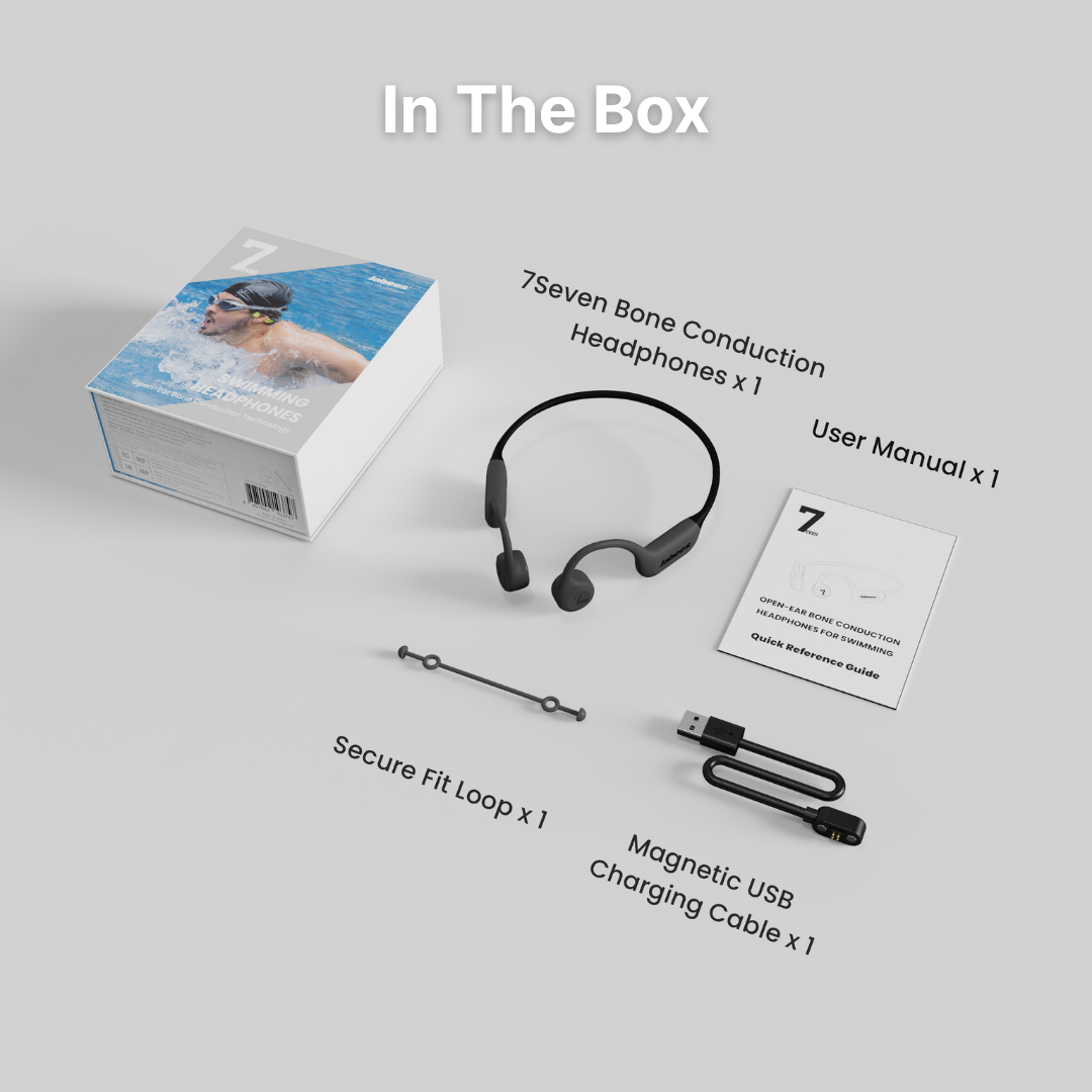 7Seven Bone Conduction Open Ear Swimming Running headphones - Black