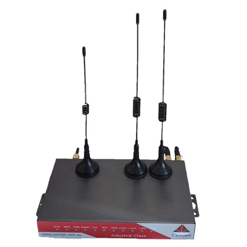 COMSET CM820Q-4 LTE CAT4 3G/4G/4GX Industial Grade ROUTER 4-PORT w WIFI N300