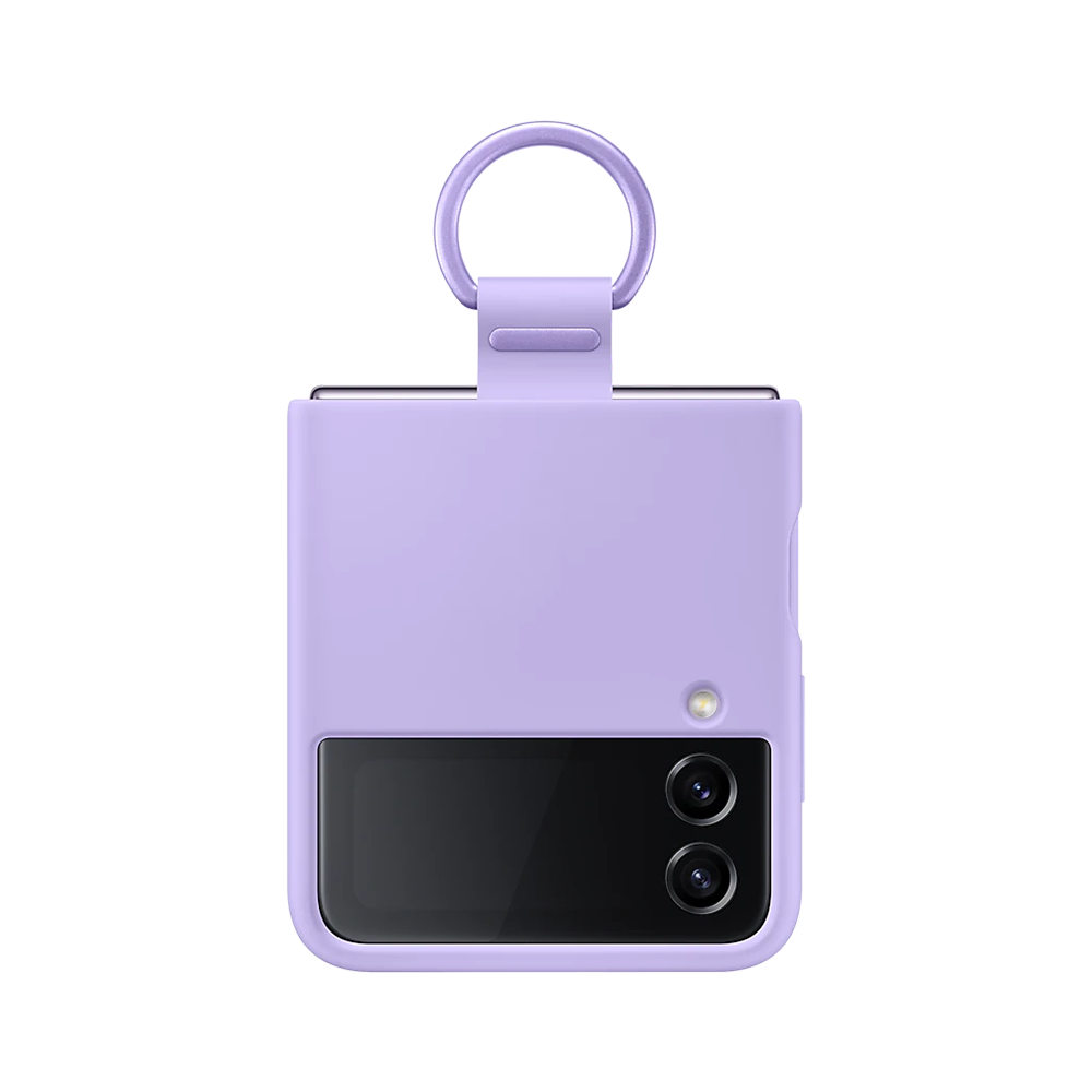 Samsung Galaxy Z Flip4 Silicone Cover with Ring - Lavender