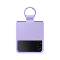 Thumbnail for Samsung Galaxy Z Flip4 Silicone Cover with Ring - Lavender