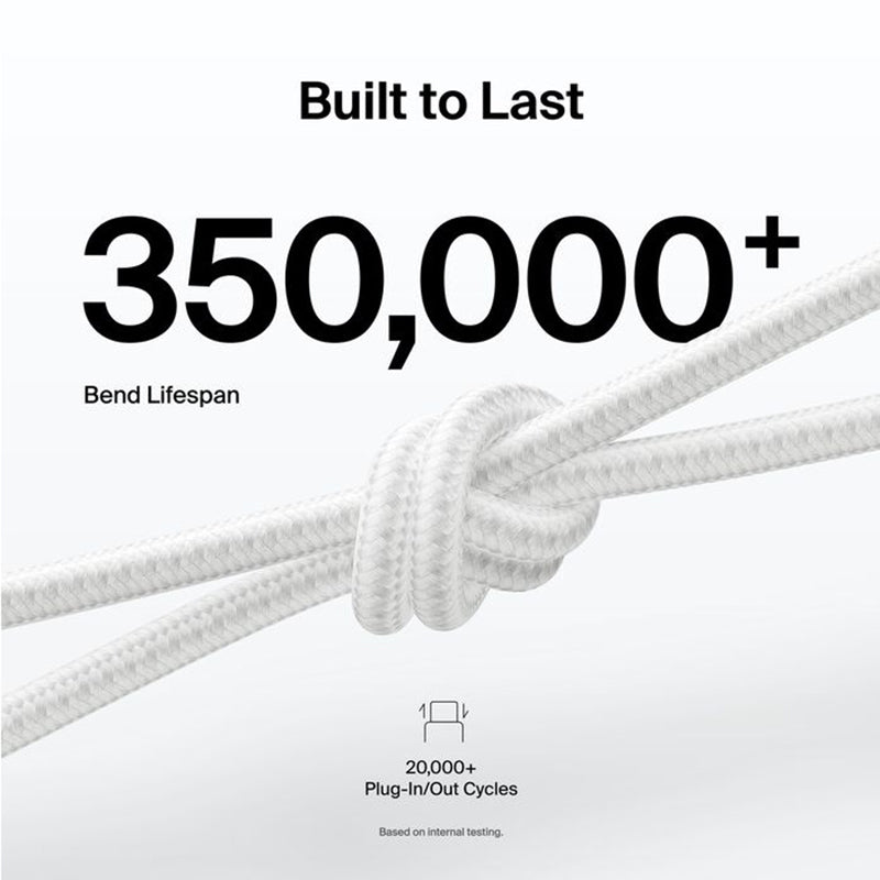 Belkin BoostCharge Pro USB-A to USB-C 2.0 Braided Cable 1m - White