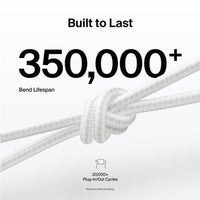 Thumbnail for Belkin BoostCharge Pro USB-A to USB-C 2.0 Braided Cable 1m - White