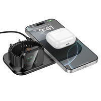 Thumbnail for Hoco CW65 North 3-in-1 Wireless Fast Charger - Black