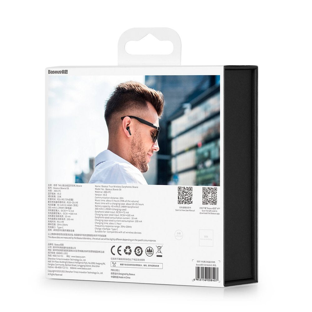 Baseus Bowie E8 True Wireless Earphones - Black