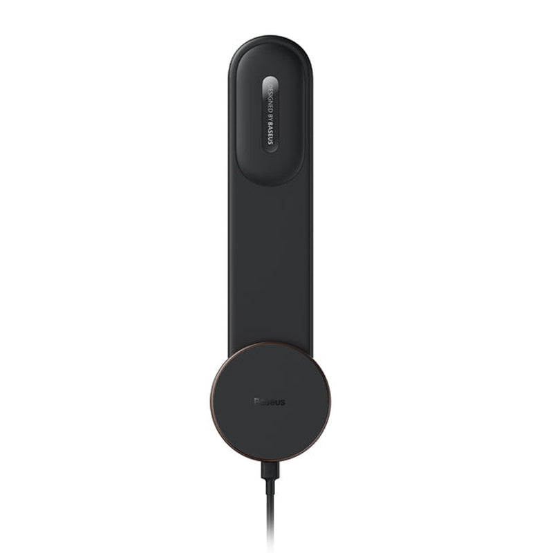 Baseus C02 Pro Series Magnetic 15W Wireless Charging Car Mount w/ Ambient Light - Black