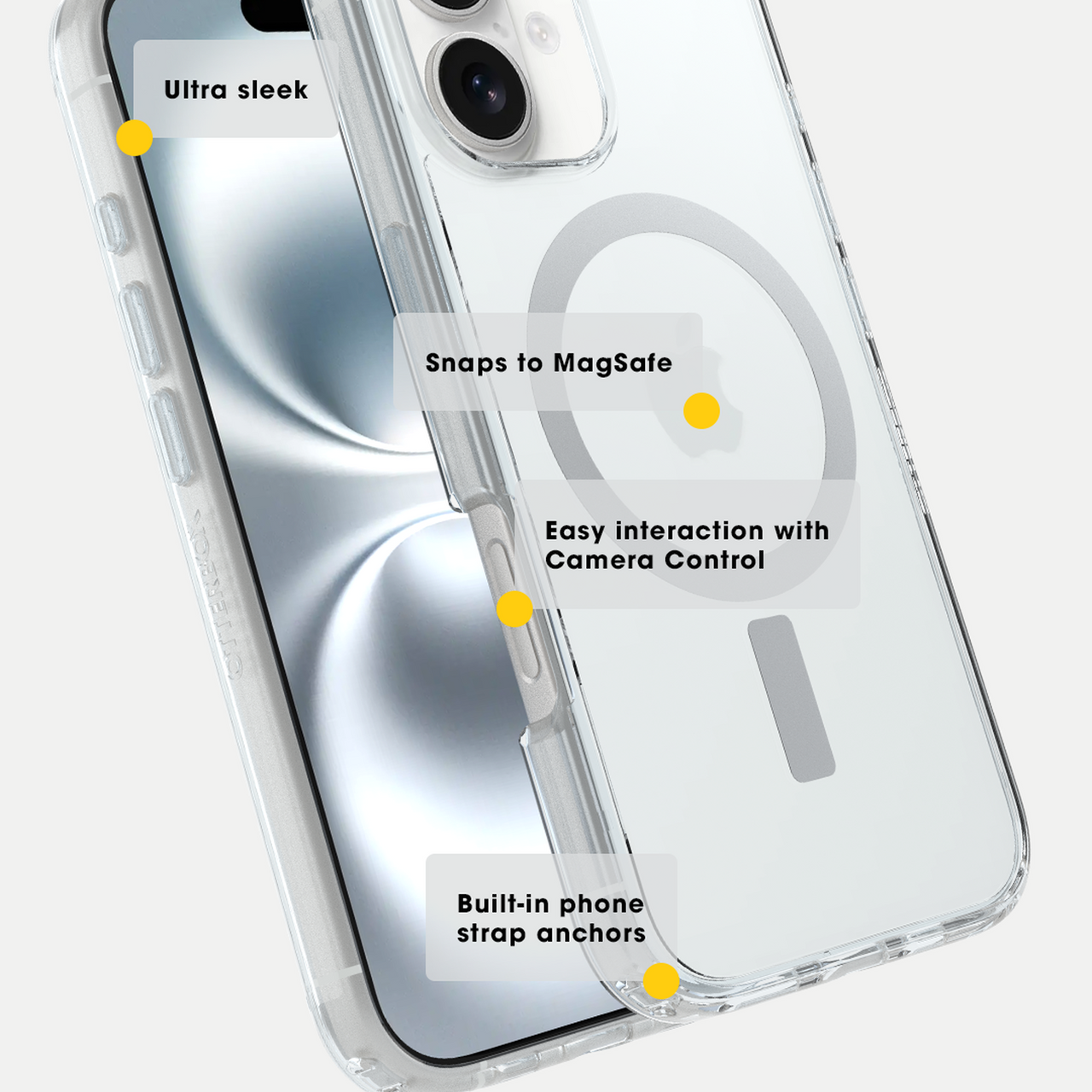 OtterBox Symmetry Clear MagSafe Case for iPhone 16 Pro  - Stardust
