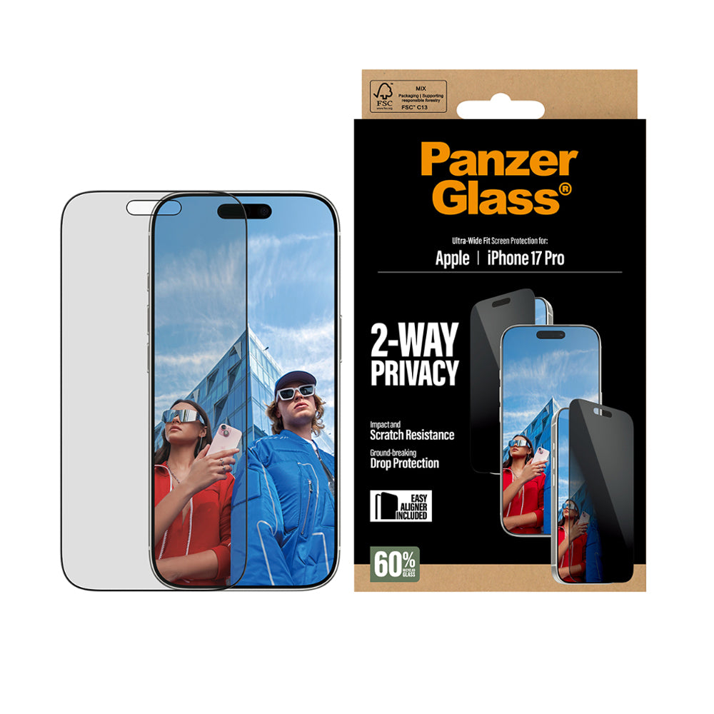 PanzerGlass Ulte Wide Fit Privacy Screen Protector for iPhone 17 Pro
