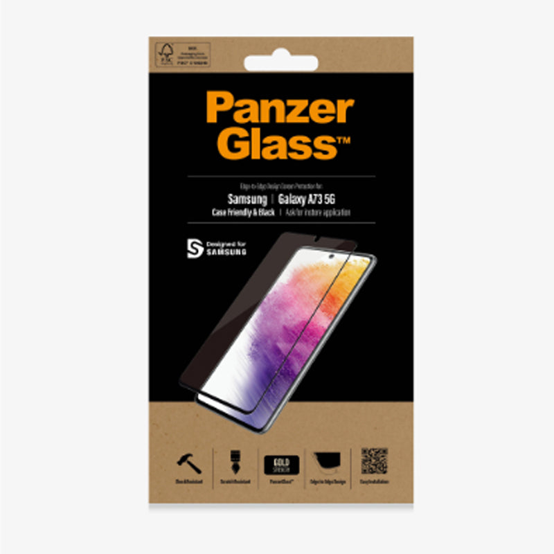 PanzerGlass Edge to Edge Screen Protector for Samsung Galaxy A73 5G - Black