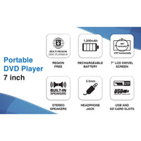 Thumbnail for Laser Portable DVD Player 7 inch