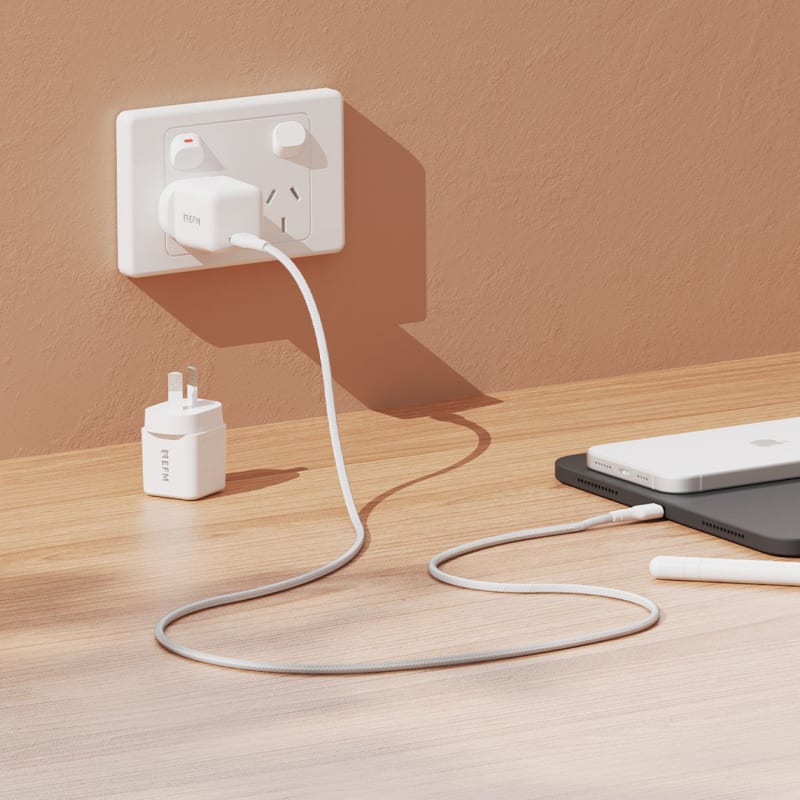 EFM ECO 30W GaN Wall Charger Twin Pack with Power Delivery and PPS - White