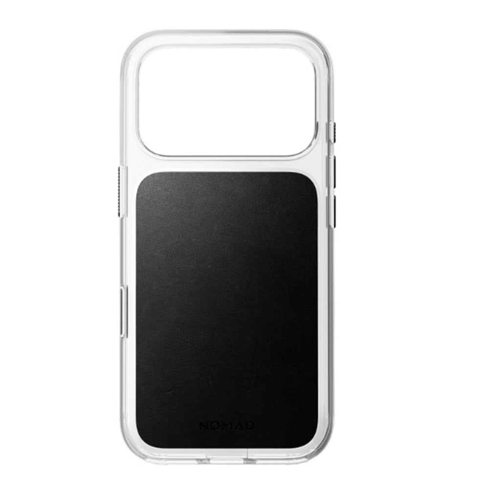 NOMAD Clear Leather case for iPhone 18 Pro  - Black Horween