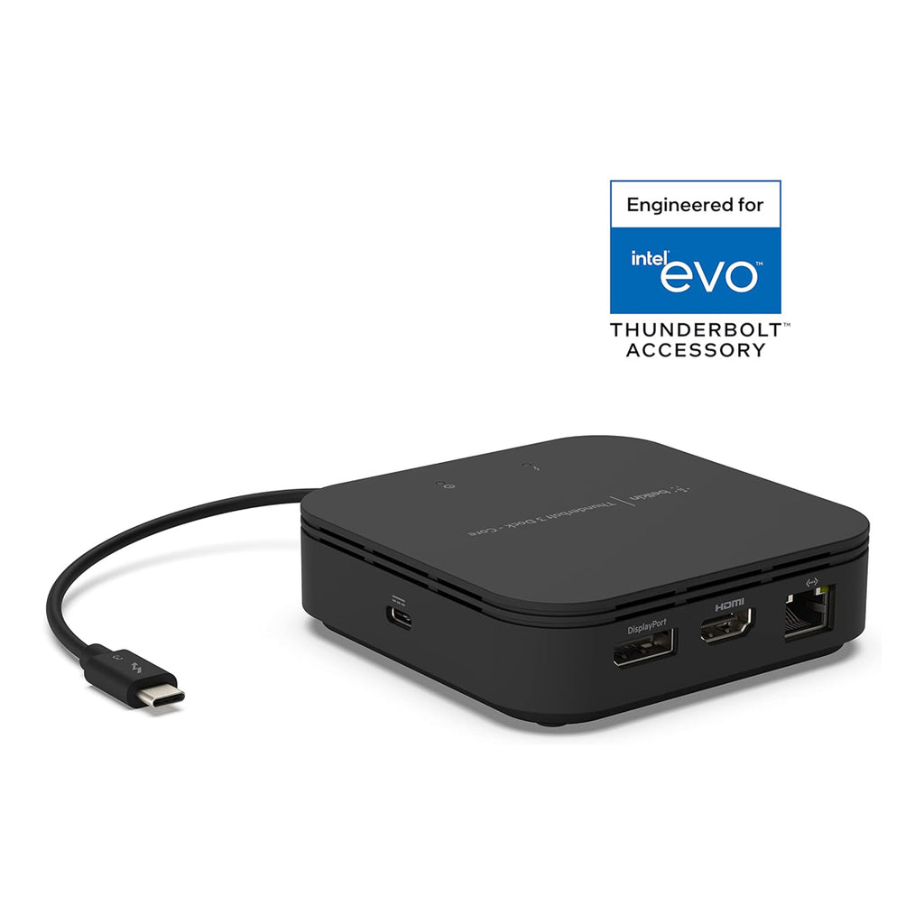Belkin Thunderbolt 3 Dock Core with Thunderbolt 3 Cable  for Mac and Windows) Dual 4K @60Hz, 40Gbps Transfer Speeds, 60W Upstream Charging