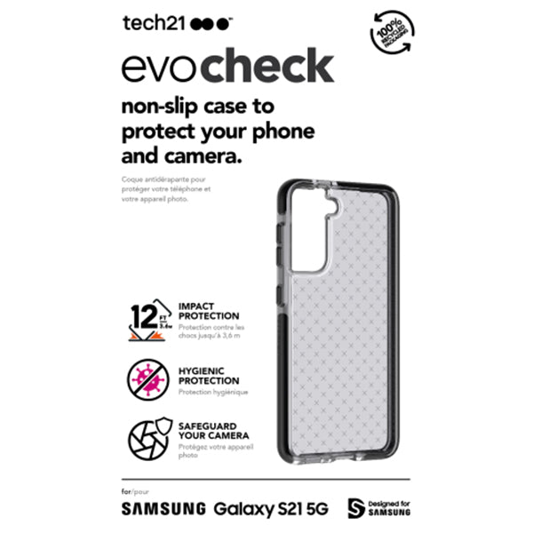 Tech21 Evo Check Case for Samsung Galaxy S21 - Black