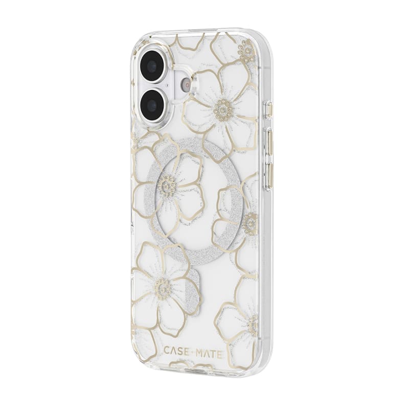 Case-Mate Floral Gems MagSafe Case For Apple iPhone 17- Gold